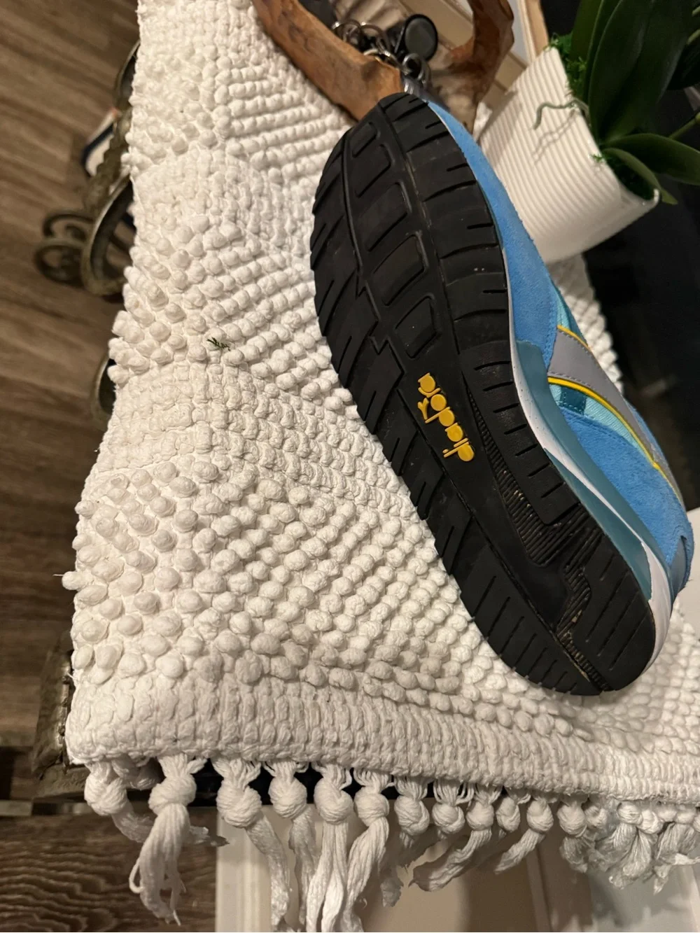 Diadora Blue Teal Yellow Men's Sneakers